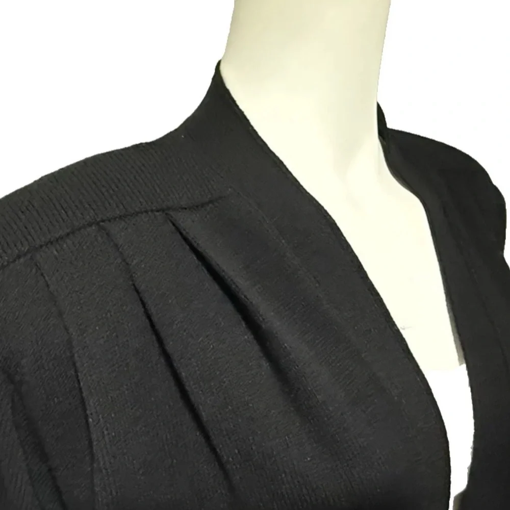ST. John Basics Cardigan Oversized Sweater Black Santana Knit M By Marie Gray